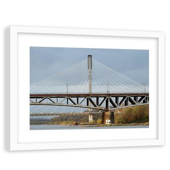Feeby, Obraz w ramie białej, Żelazny most, 90x60 cm - Feeby