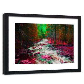 Feeby, Obraz w ramie czarnej, Bajkowy las 3, 60x40 cm - Feeby