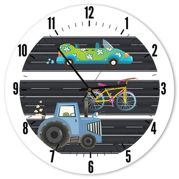 Feeby, Obraz z zegarem, Wyścig z czasem, 60x60 cm - Feeby
