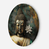 Feeby Okrągly obraz, Budda Abstrakcja Zen 40x40