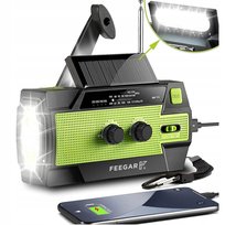 Feegar OZE 2 Pro Radio FM AM Awaryjne Budowlane Przenośne Solar Latarka Powerbank 4000mAh