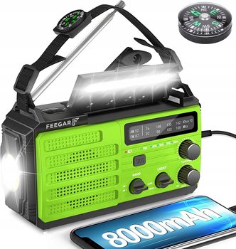 Feegar Oze 3 Radio Fm/Am Solar Powerbank 8000Mah Latarka Sos - Feegar