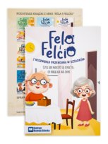 Fela i Felcio i niezwykła przemiana w dziadków. Czyli jak nauczyć się cenić to, co robią dla nas inni. Książka dla dzieci. Edukacyjna, nauka wdzięczności, dodatki