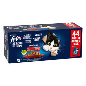 Felix Fantastic Karma dla kotów w galaretce 3,2 kg (44 sztuki) - Felix
