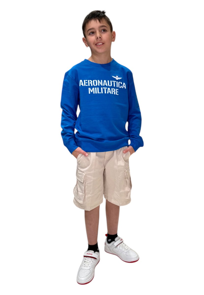 Aeronautica Militare felpa bambino con ricamo nero