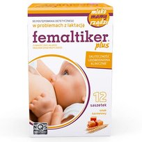 Femaltiker Plus suplement diety dla Matek Karmiących Piersią 12 sasz. Karmel