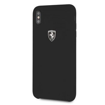 Ferrari, Etui, FEOSIHCI65BK, iPhone Xs Max, czarny Silicone Off track - Ferrari