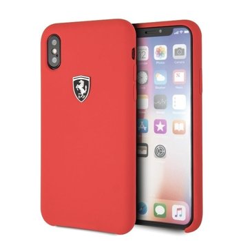 Ferrari, Etui, FEOSIHCPXRE, iPhone X, Xs czerwony, Silicone Off track, czerwony - Ferrari