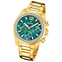 Festina Damski zegarek Boyfriend, stal nierdzewna, złoty UF20609/6 Festina