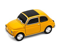 Fiat 500 - żółty - pamięć USB 32GB Autodrive - samochód Welly