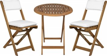 Fieldmann, Zestaw ogrodowo-balkonowy, drewniany, stół, 2x krzesła, poduszki, FDZN 4003-T, Carol - Fieldmann