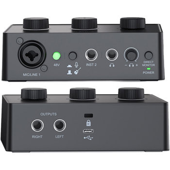 FIFINE AMPLI1 mikser audio interfejs XLR PHANTHOM +48V - Fifine