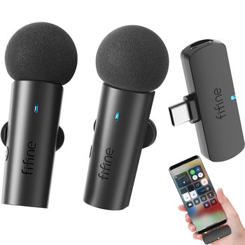 FIFINE M8 mikrofony bezprzewodowe 2.4GHZ mikroporty - Fifine