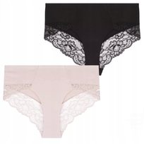 Figi Damskie Koronkowe Majtki Bikini Bawełniane Zestaw 2-szt. MORAJ - S