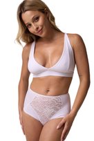 Figi damskie modelujące z koronką kod 215 białe 3XL BABELL