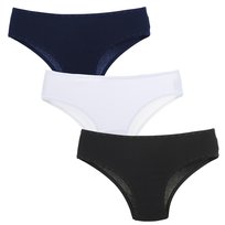 Figi Majtki Damskie Gładkie Brazyliany 3-Pak. Moraj Xl