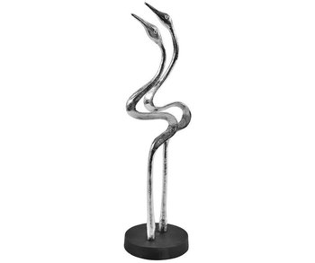 Figura dekoracyjna żurawie srebrne Deluxe 1 - Belldeco