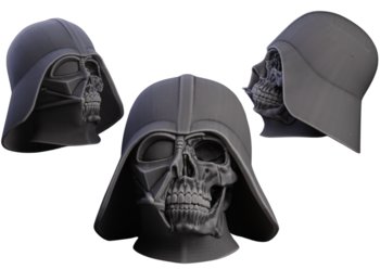 Figurka 3D Dark Vader z Czaszką 20 cm – Star Wars Hełm Dekoracja Sci-Fi Prezent Geek - Inny producent