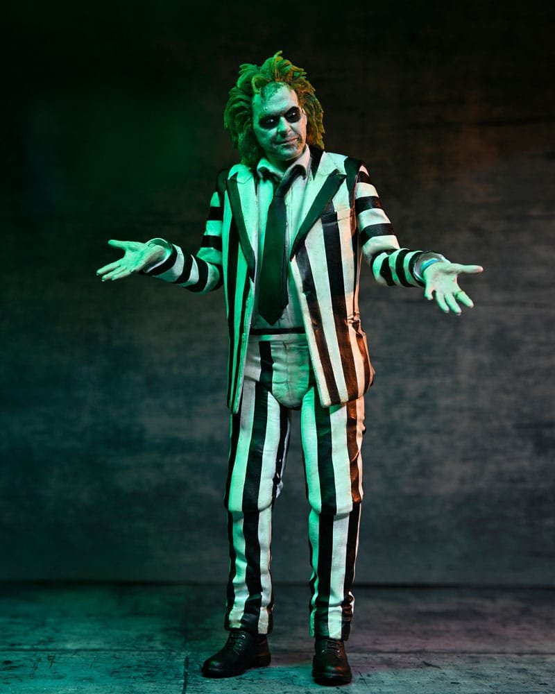 Figurine NECA Beetlejuice 2 – Costume Rayé Ultimate – 18 Cm – Précommande Juillet 2025