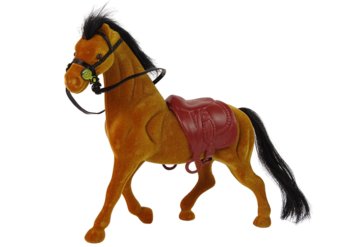 Figurka Aksamitny Koń Brązowy Farma - Lean Toys