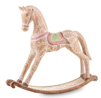 Figurka brązowy Koń Na Biegunach 34x9x35 cm - ART-POL