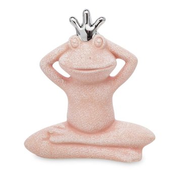 Figurka ceramiczna PIGMEJKA Żaba, różowa, 13x12x6 cm - Pigmejka