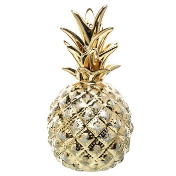 Figurka ceramiczna -  złoty ananas Derbo 16 cm - Duwen