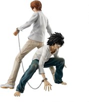 Figurka Death Note - 2 szt. lekka figurka Yagami, L, manga, model, rzeźba, ręcznie robiona, kolekcjonerska, dekoracja biurka, prezenty urodzinowe dla fanów Inna marka