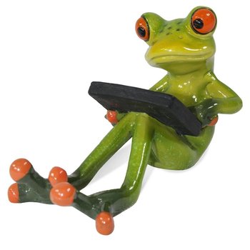 Figurka dekoracyjna - grająca żaba ador 12 cm - Duwen