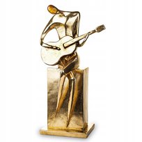 FIGURKA GITARZYSTA MUZYK 45cm ZŁOTA GITARA KONCERT 40 50 Inna marka