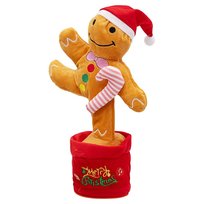 Figurka Grająca, Santa's Factory, Piernik, 35 cm