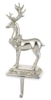 Figurka Jeleń sztuczny kolor srebrny wys.37cm - ART-POL