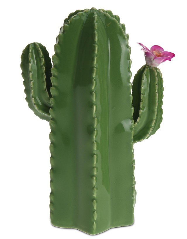Zdjęcia - Dekoracje ogrodu i dekoracje zewnętrzne Strado Figurka kaktus kwitnący, 16 cm 