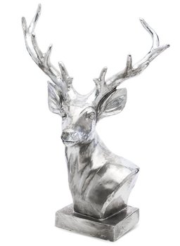Figurka PIGMEJKA Renifer, srebrna, 64x42,5 cm - Pigmejka