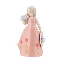 Figurka Porcelanowa Dziewczynka W Różowej Sukni 18 cm Claudia VILLA ITALIA