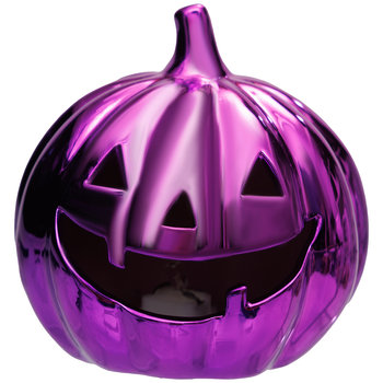 Figurka Porcelanowa, Halloween, Dynia Led, Fioletowa - Empik
