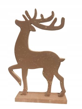 Figurka świąteczna drewniana na półkę renifer 31 x 18 cm - Kaemingk