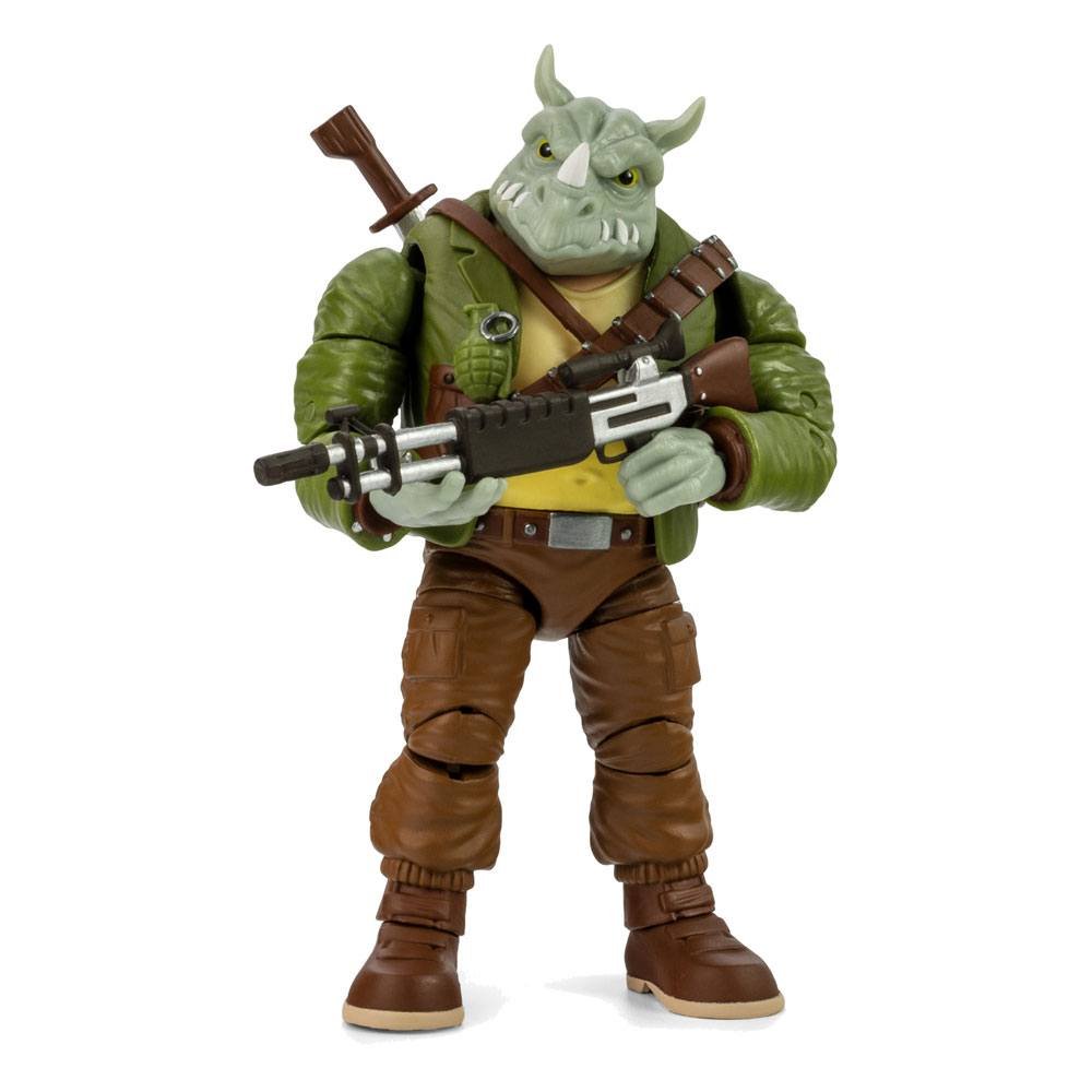 The Loyal Subjects Tartarughe Ninja - Statuetta BST AXN Rocksteady 13 Cm - Action Figure Articolata 1/15