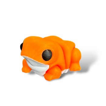 Figurka w kształcie Żaby Żaba Monika Mini Żabka Pomarańczowa 3D - BizuMakers3D