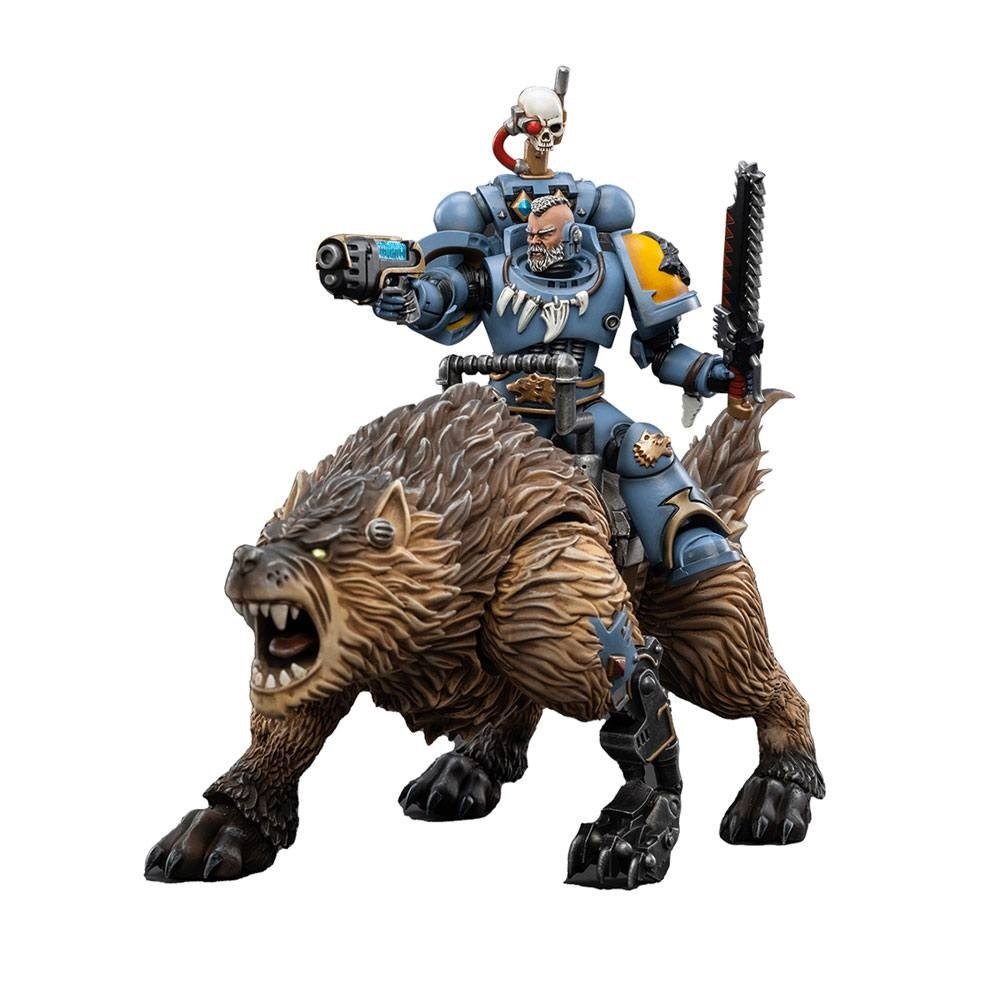 Фото - Фігурки / трансформери Joy Toy Figurka Warhammer 40K 1/18 Space Marines  - Thunderwolf Cava (Space Wolves)