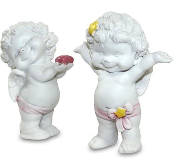 Figurka Wesoły Aniołek,z Kolorowymi Akcentami,h:8-9cm - Pigmejka