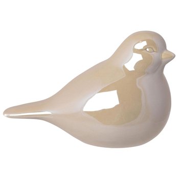 Figurka z ceramiki - ozdobny, beżowy ptak Pajaro 16 cm - Duwen