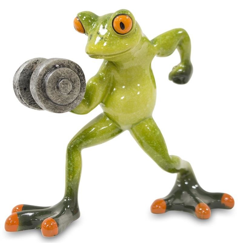 Figurka Żaba, zielona, 12,5x14,5x5,5 cm