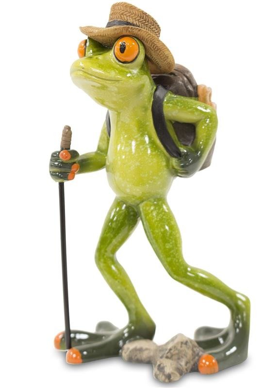 Figurka Żaba, zielona, 16,5x9x8
