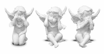 Figurka Zaskoczony Aniołek Biały 7.5 x 5.5 cm - Pigmejka