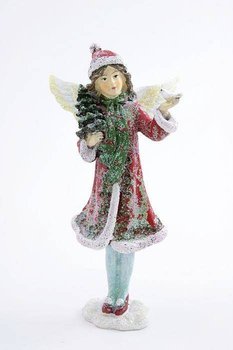 Figurka Zimowa dziewczynka z ptaszkiem 15cm - Creative Tops