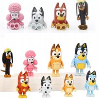 FIGURKI BLUEY RODZINA KOMPLETNY ZESTAW 8 ELEMENTÓW 6-8CM ZABAWKI PREZENT Inna marka
