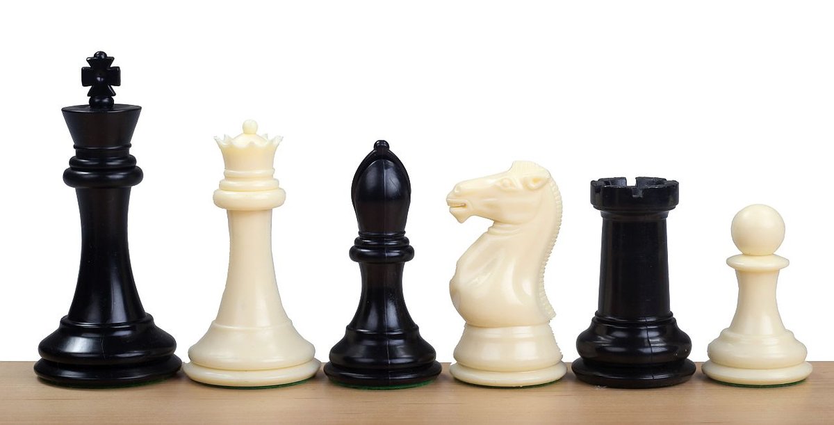 Zdjęcia - Gra planszowa Figury szachowe Exclusive Staunton Nr 7, Białe/Czarne, Dociążane Metalem (