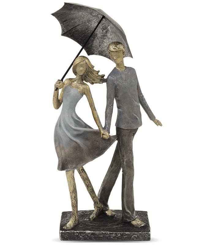 Fiigurka Para z parasolą, 37x16,5x14 cm