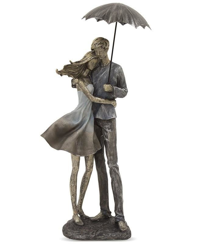 Fiigurka Para z parasolą, 55x26,5x11 cm